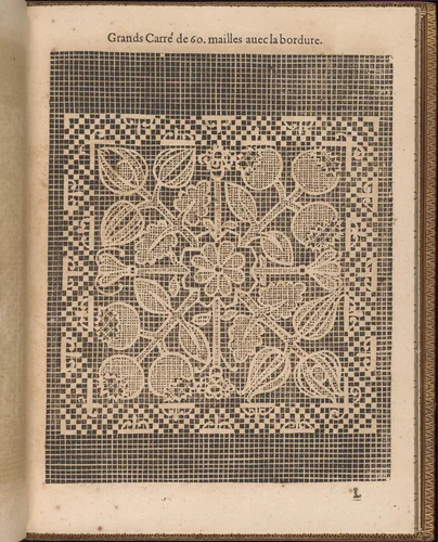 La Pratique de l'Aiguille, page 40 (recto) by Matthias Mignerak, book, 1605