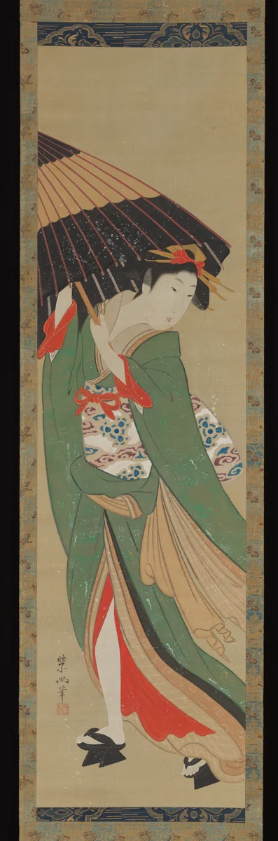 Beautiful Lady by Chōkōsai Eishō, painting, 1800-1801