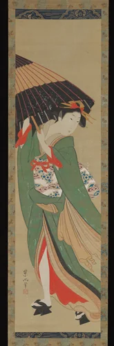 Beautiful Lady by Chōkōsai Eishō, painting, 1800-1801