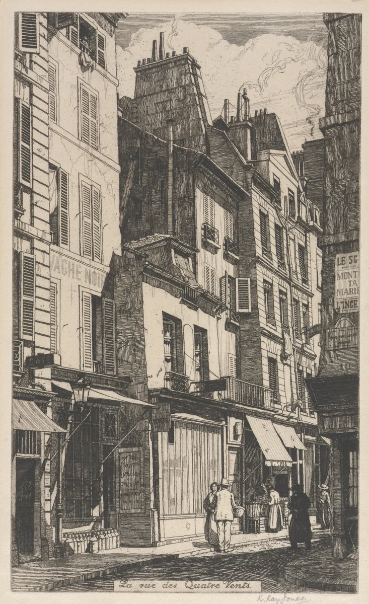 La rue des Quatre Vents by Raymond Ray Jones, print, 1900-1942