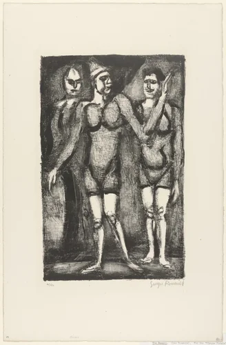 The Boxers. Wandering Circus (Les Boxeurs. Cirque forain) by Georges Rouault, print, 1924