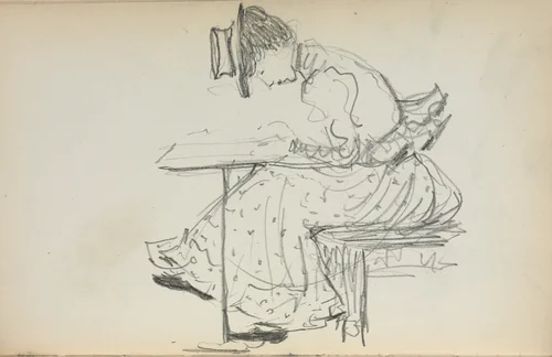 Italian Sketchbook: Seated Woman (page 107) by Maurice Prendergast, book, 1898-1899