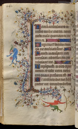 Hours of Charles the Noble, King of Navarre (1361-1425): fol. 219v, Text by Master of the Brussels Initials and Associates, book, 1400-1410