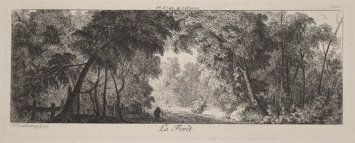 La Forêt by Antoine de Marcenay de Ghuy, print, 1767