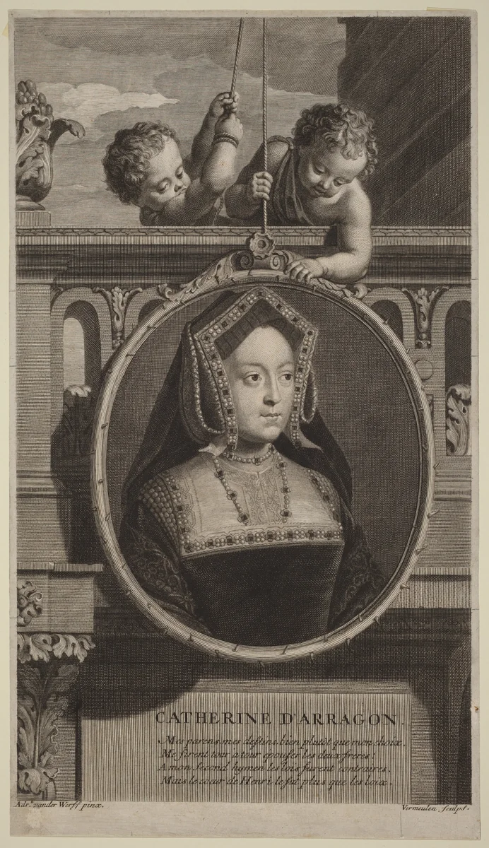 Catherine d'Arragon (Catherine of Aragon) by Cornelis Vermeulen
Adriaen van der Werff, print, 1697-1713