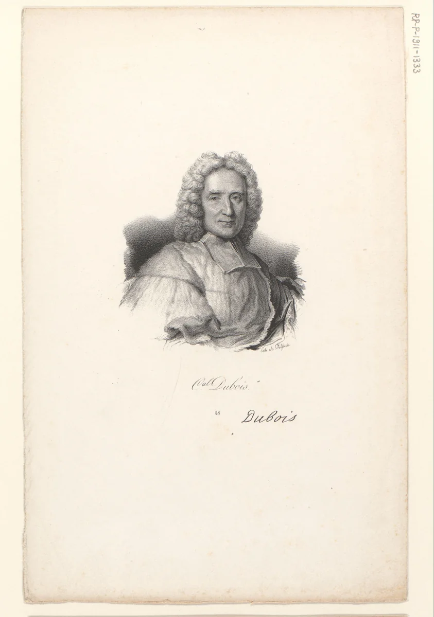 Portret van Guillaume kardinaal Dubois by anonymous, print, 1818-1842