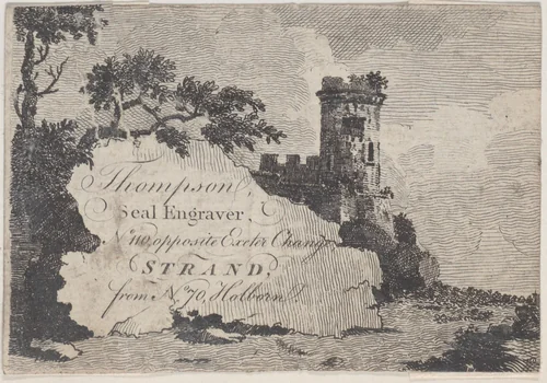 Trade Card for Thompson, Seal Engraver by anonymous, print, 1800-1900