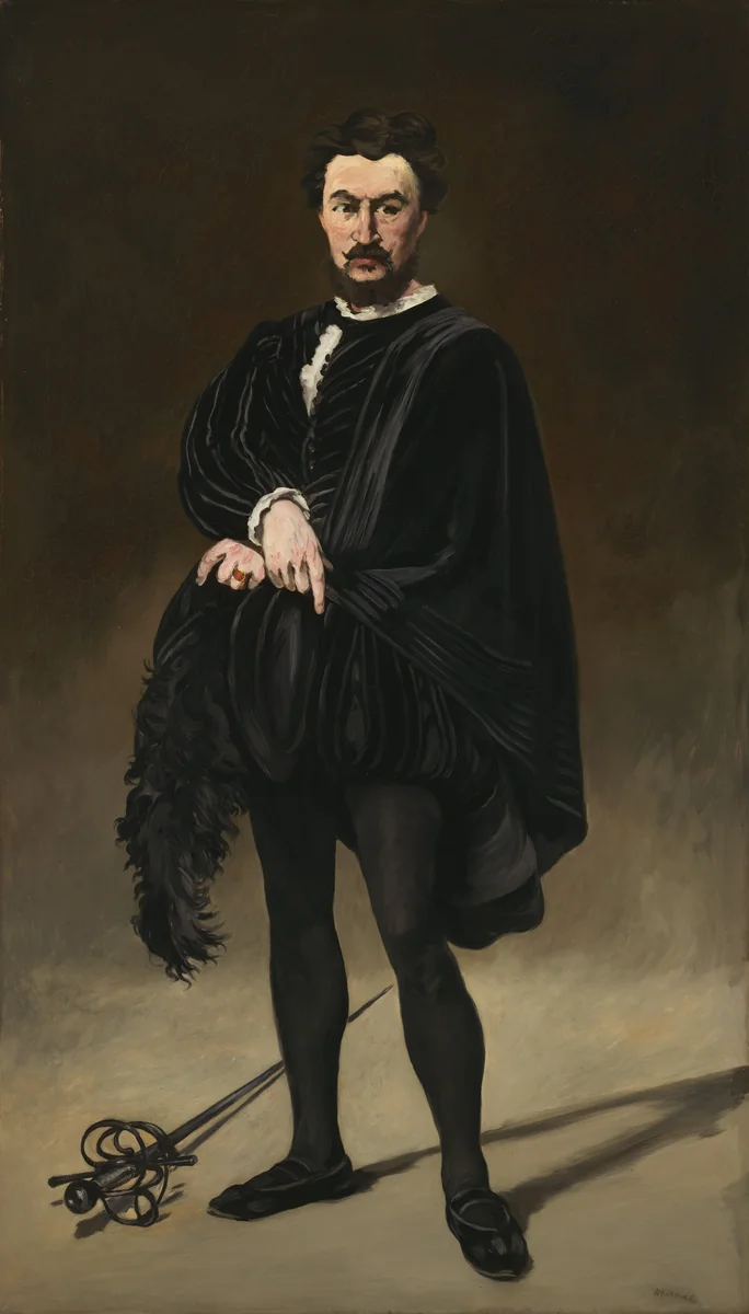The Tragic Actor (Rouvière as Hamlet) by Edouard Manet, painting, 1866