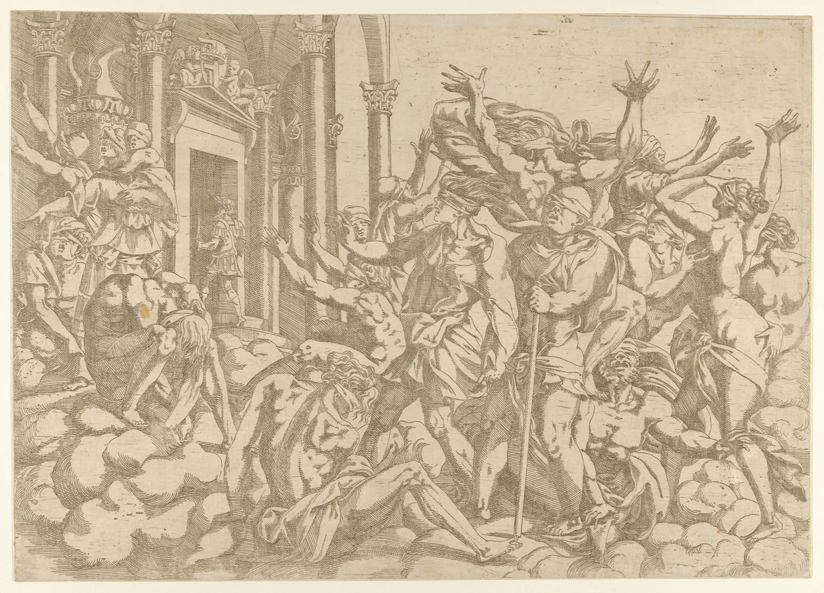 Ignorance Defeated by Antonio Fantuzzi, print, 1540-1545