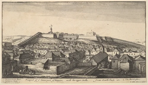 Prospect of the inner part of Tangier by Wenceslaus Hollar, print, 1665-1675