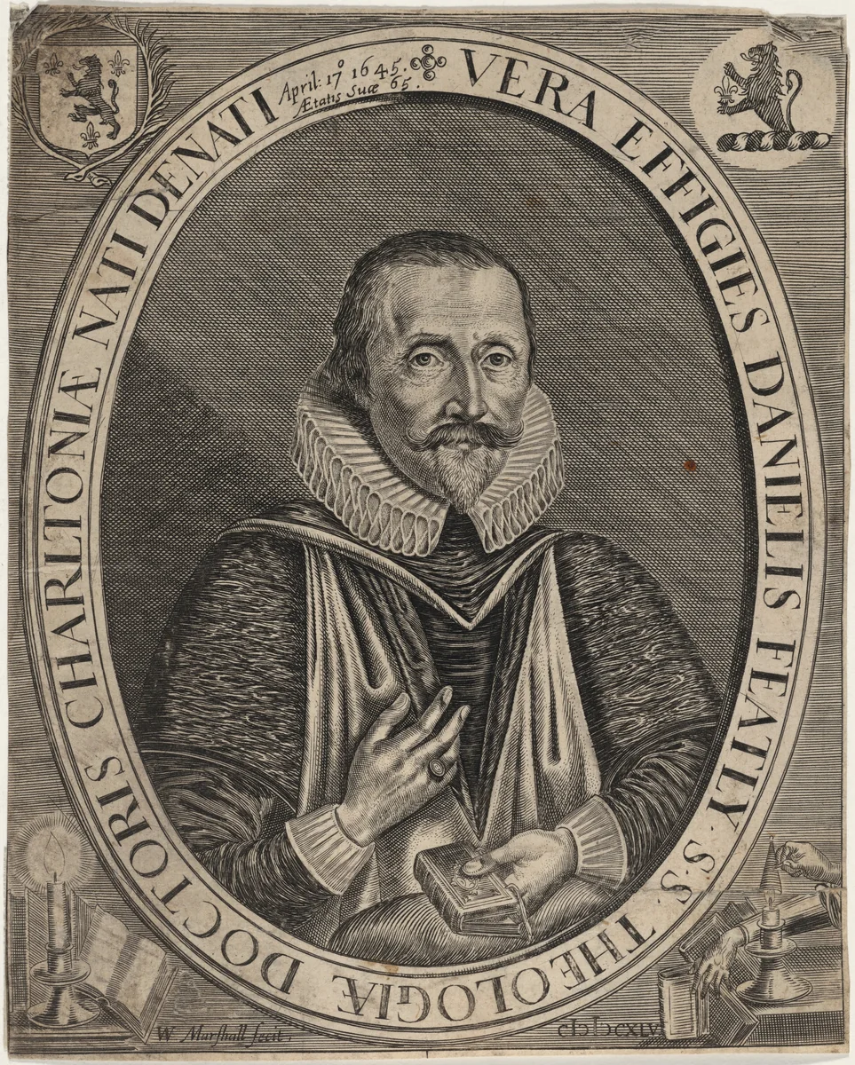 Daniel Featly, age 65 by William Marshall, print, 1569-1677