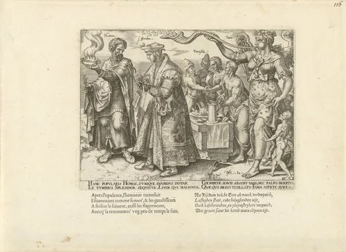 Gevolgen van rijkdom by Philips Galle, print, 1563