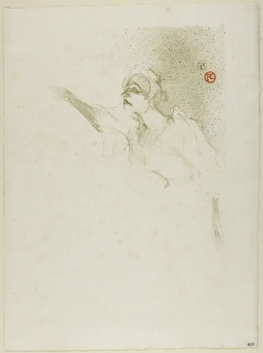 Yvette Guilbert by Henri de Toulouse-Lautrec, print, 1894