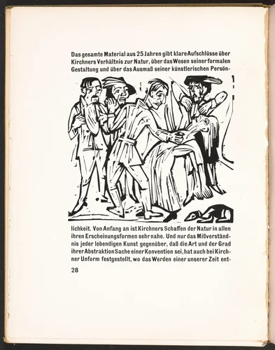 In-text plate from Kirchner Zeichnungen (Kirchner Drawings) by Ernst Ludwig Kirchner, volume, 1925