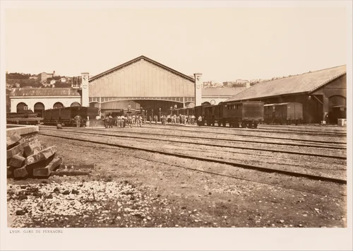 Lyon, Gare de Perrache by Edouard Baldus, photograph, 1860-1862