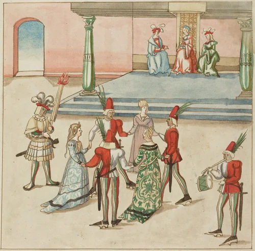 Masquerade by German 16th Century, drawing, 1515