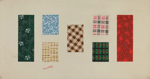 Quilt Patches by Charles Moss, index of american design, 1938