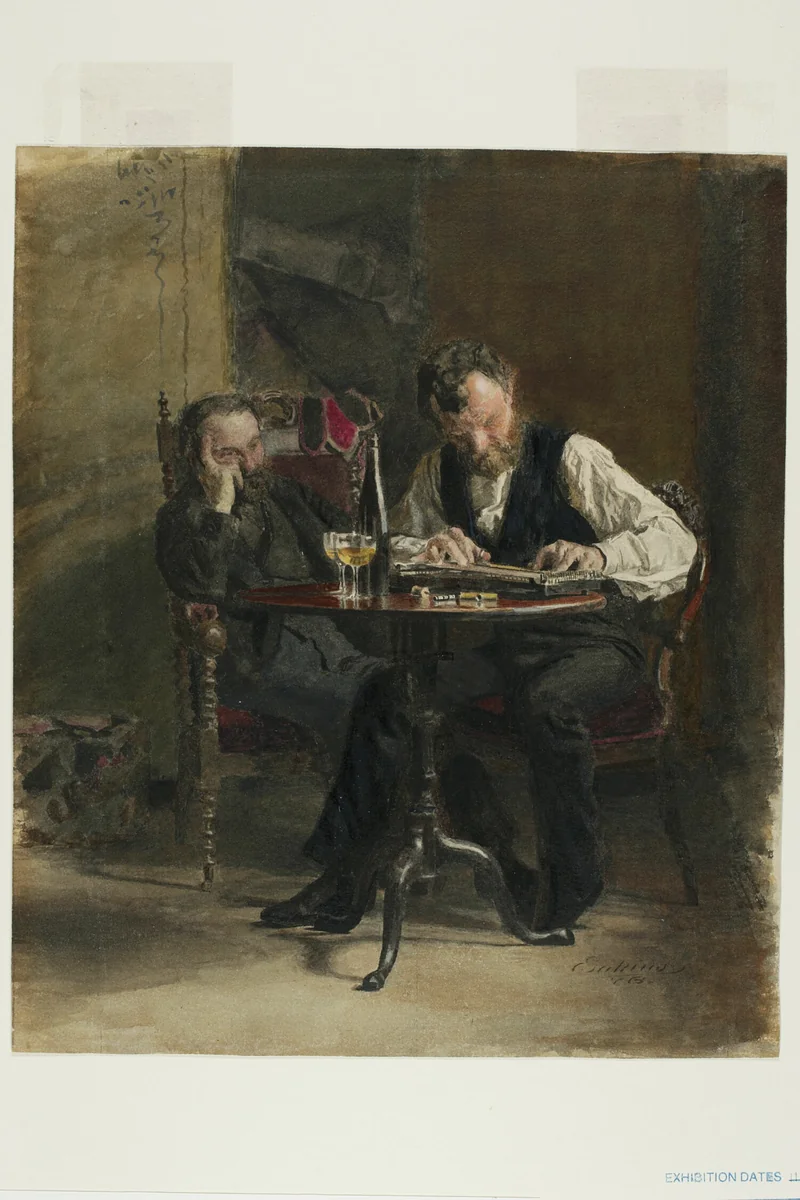 The Zither Player by Thomas Eakins, painting, 1876