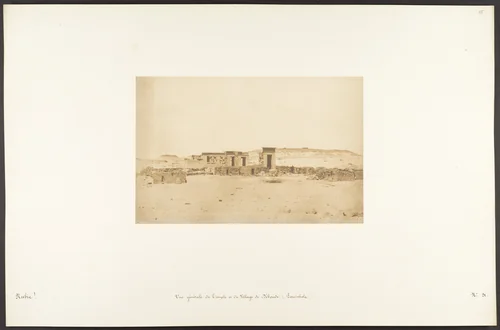 Vue générale du Temple et du Village de Déboude (Parembole) by Maxime Du Camp, photograph, 1850