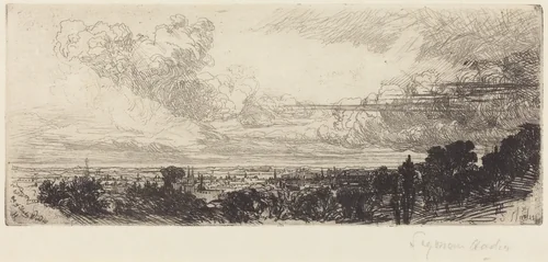 Out of Study Window by Francis Seymour-Haden, print, 1818-1910