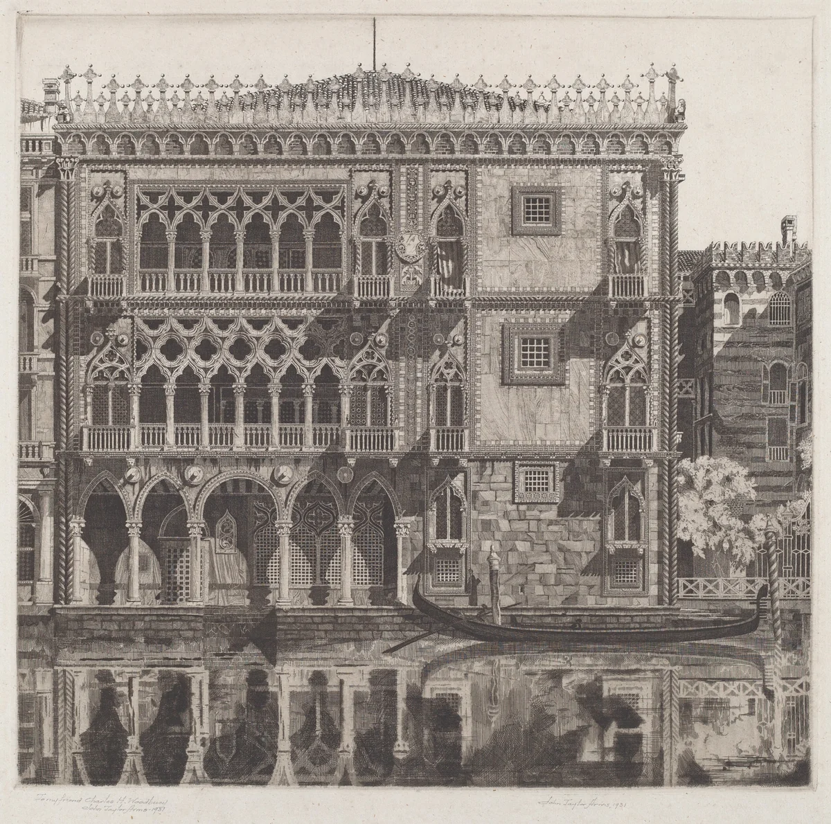 Venetian Filigree by John Taylor Arms, print, 1931