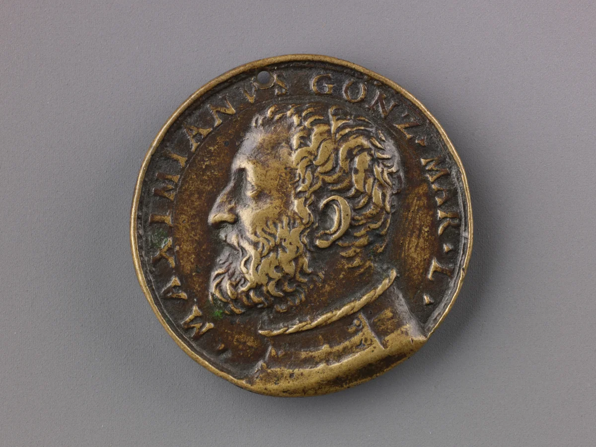 Medal: Bust of Massimiano Gonzaga by Pastorino de Pastorini, metalwork, 1554