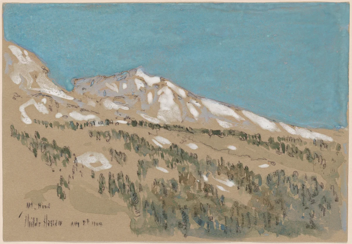 Mount Hood, Oregon by Childe Hassam, drawing, 1904