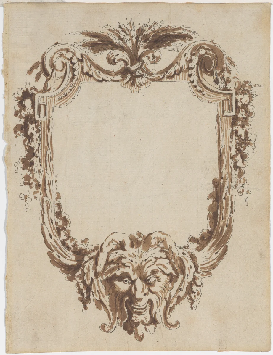 Design for a frame by Jean Charles Delafosse, drawing, 1745-1755