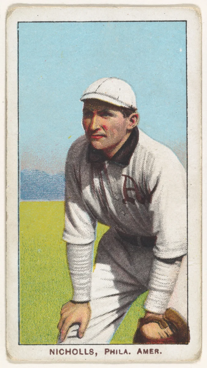 Nicholls, Philadelphia, American League, from the White Border series (T206) for the American Tobacco Company by American Tobacco Company, print, 1909-1911