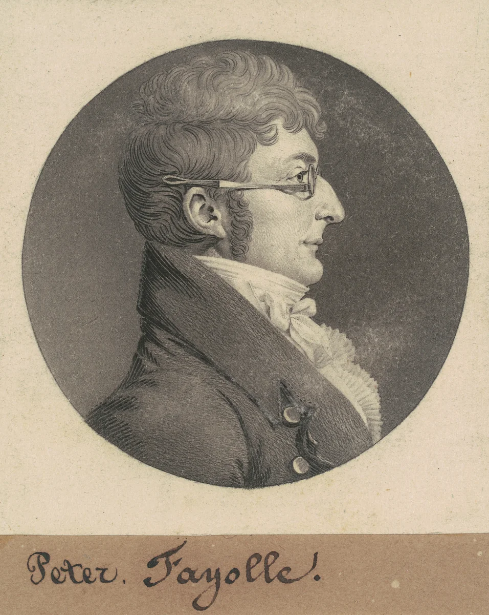 Peter Fayolle by Charles B. J. Févret de Saint-Mémin, print, 1809