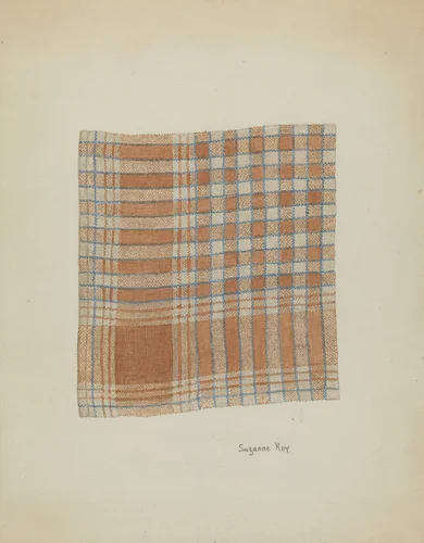 Woven Napkin by Suzanne Roy, index of american design, 1937