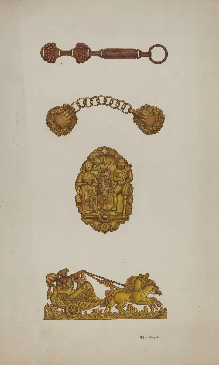 Tie-back by Helen Bronson, index of american design, 1939