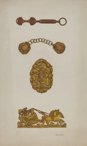 Tie-back by Helen Bronson, index of american design, 1939