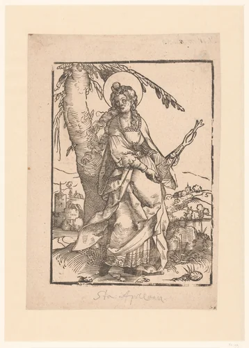 Heilige Apollonia by anonymous, print, 1510-1550