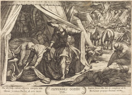 Judith and Holofernes by Antonio Tempesta, print, 1613