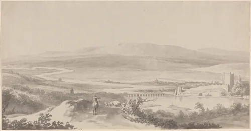 Panorama of the Danube near Grinzing by Martin von Molitor, drawing, 1790-1800