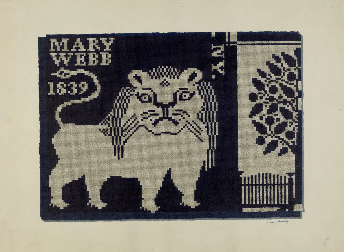 Tyler Coverlet by Arthur G. Merkley, index of american design, 1942