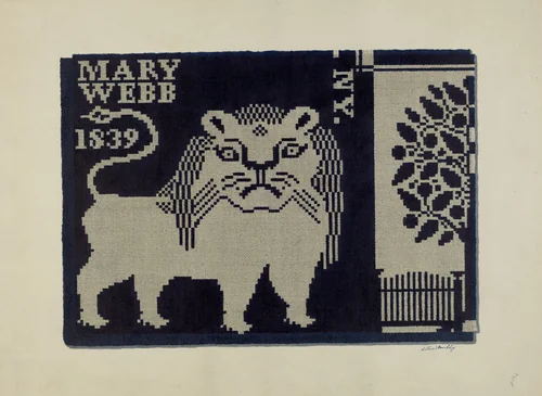 Tyler Coverlet by Arthur G. Merkley, index of american design, 1942