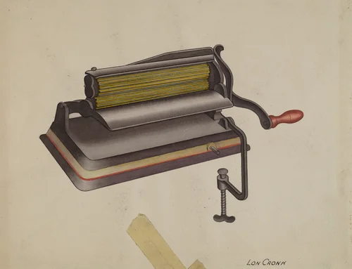 Fluting Iron by Lon Cronk, index of american design, 1941