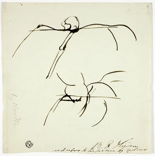 Sketches Related to Painting of Marcus Curtis by Benjamin Robert Haydon, drawing, 1806-1846