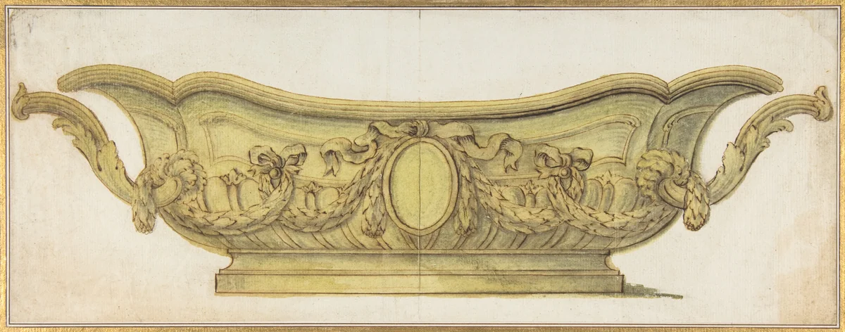 Design for a Silver-Gilt Vessel by anonymous, drawing, 1700-1800