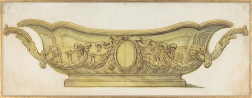 Design for a Silver-Gilt Vessel by anonymous, drawing, 1700-1800