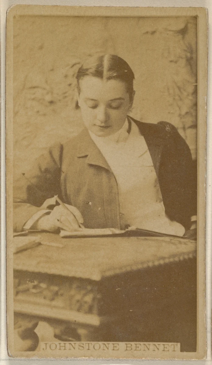 Johnstone Bennet, from the Actors and Actresses series (N45, Type 8) for Virginia Brights Cigarettes by Allen & Ginter, photograph, 1885-1891