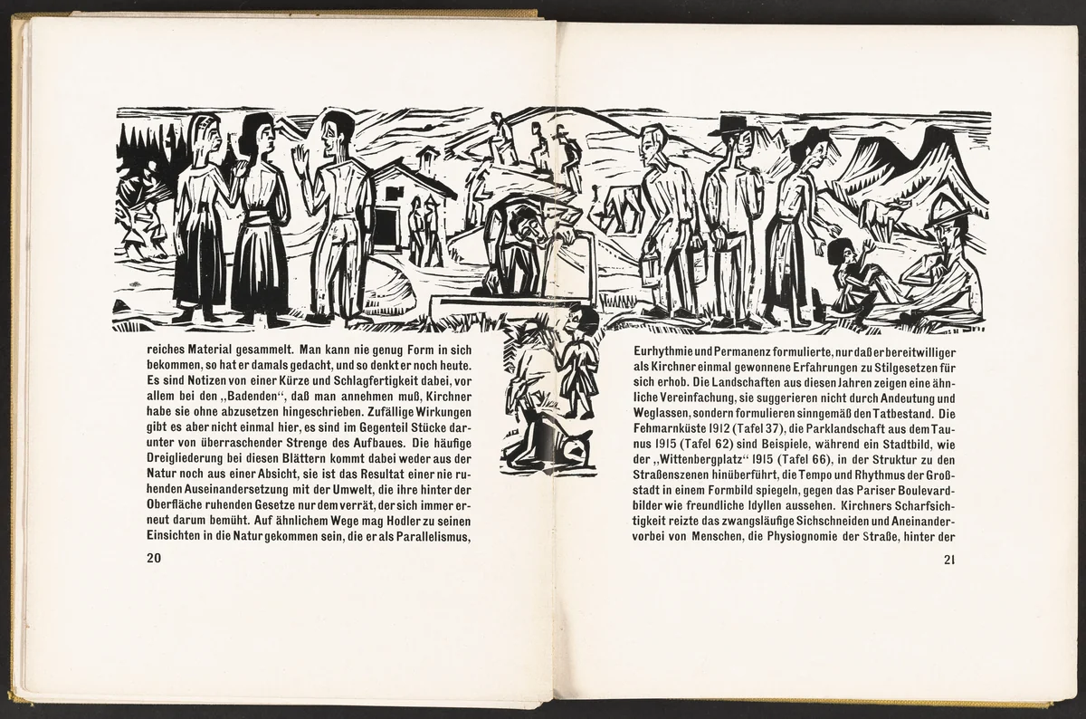 In-text plate from Kirchner Zeichnungen (Kirchner Drawings) by Ernst Ludwig Kirchner, volume, 1925