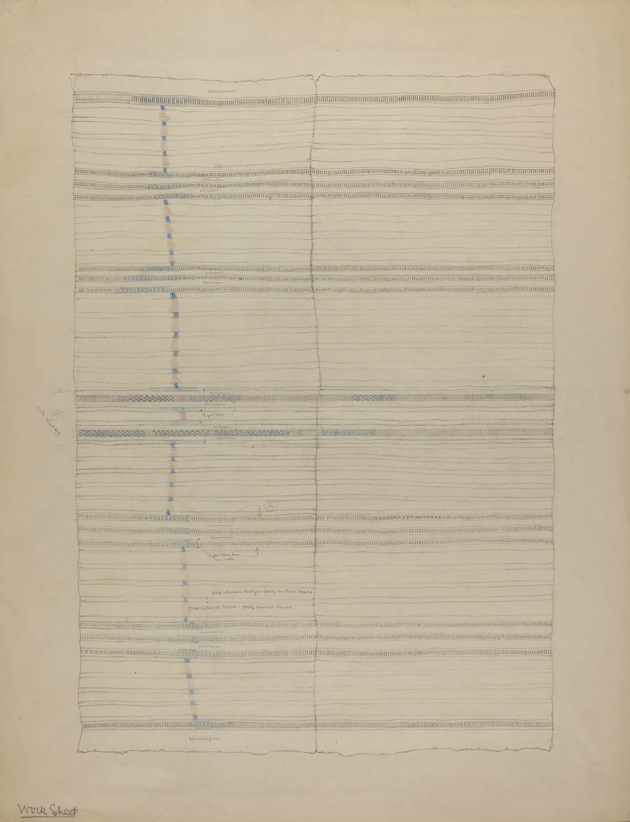Textile by American 20th Century, index of american design, 1935-1942