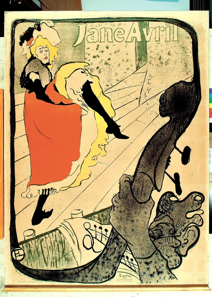 Jane Avril by Henri de Toulouse-Lautrec, print, 1893