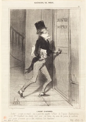 L'Agent d'affaires by Honoré Daumier, print, 1842