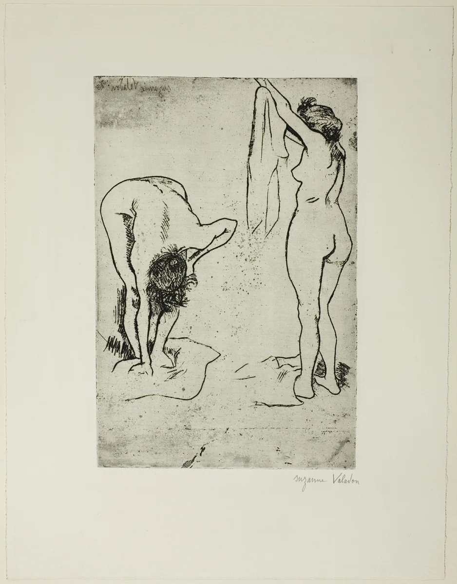 Two Women Drying Themselves by Suzanne Valadon, print, 1895