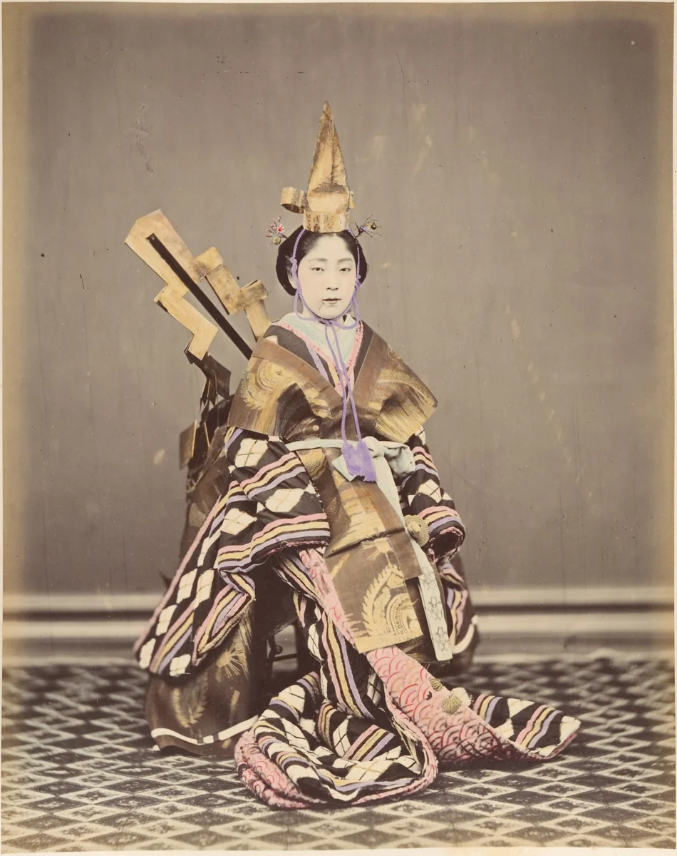 Osaki Kioto [illegible] dancer by Suzuki Shin'ichi, photograph, 1870-1879