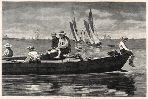 Gloucester Harbor by Winslow Homer, print, 1873